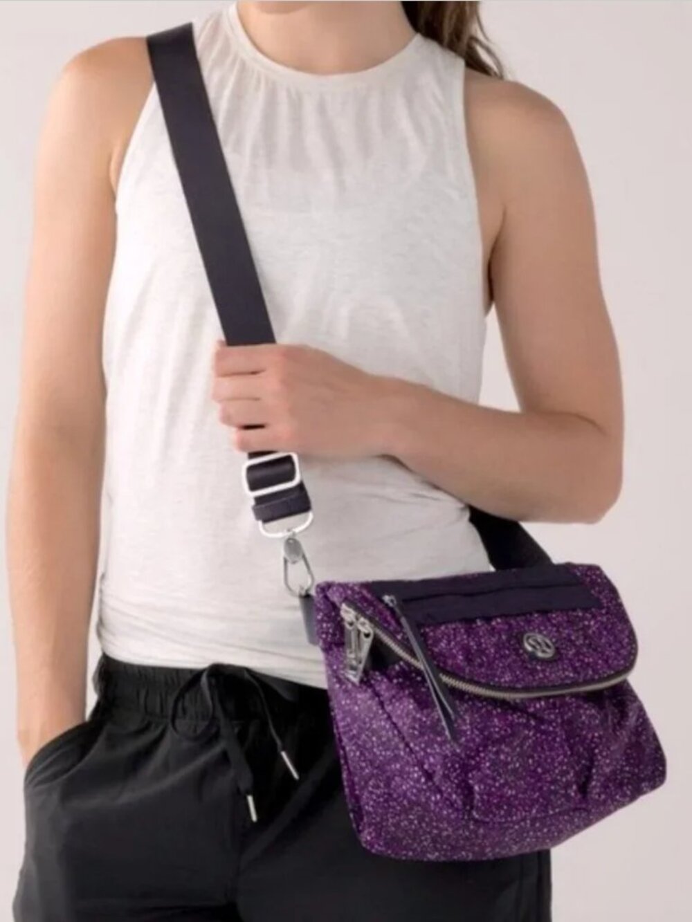 Lululemon Festival Bag Flashback Rose Violet Purple Crossbody Shoulder Bag